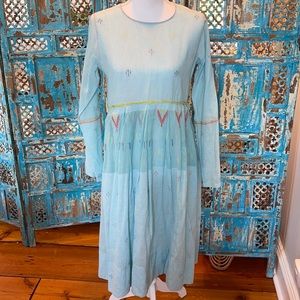 NWT Injiri handwoven blue dress size S